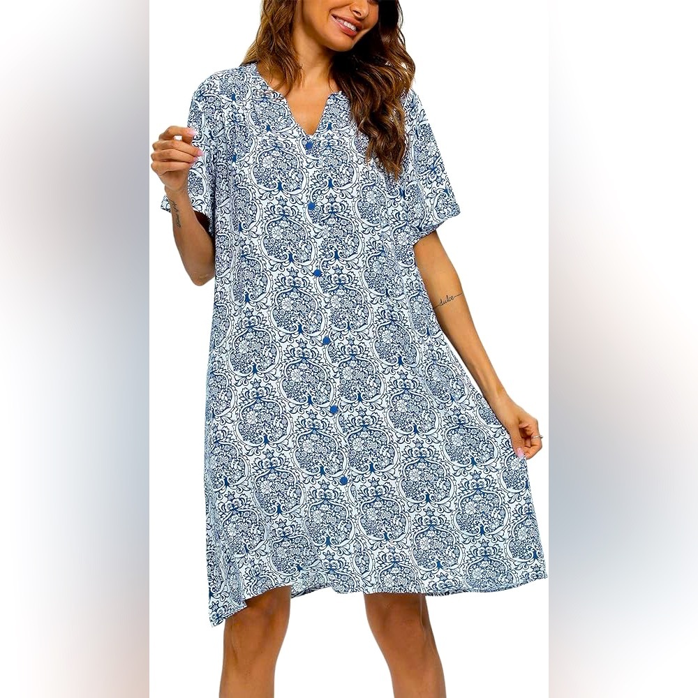Yozly printed button down dress
